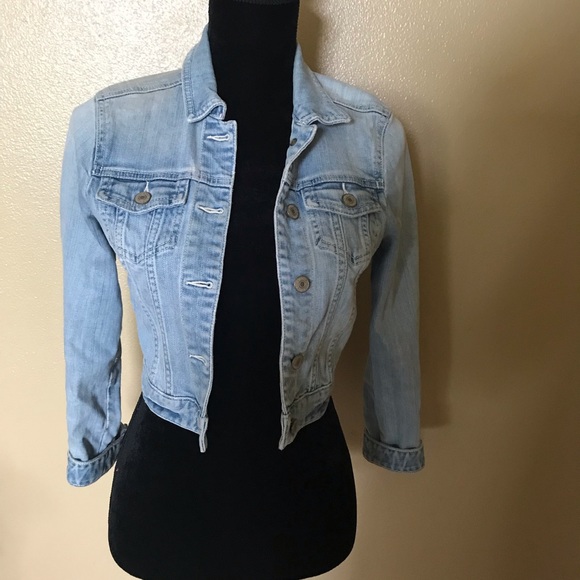 abercrombie cropped denim jacket